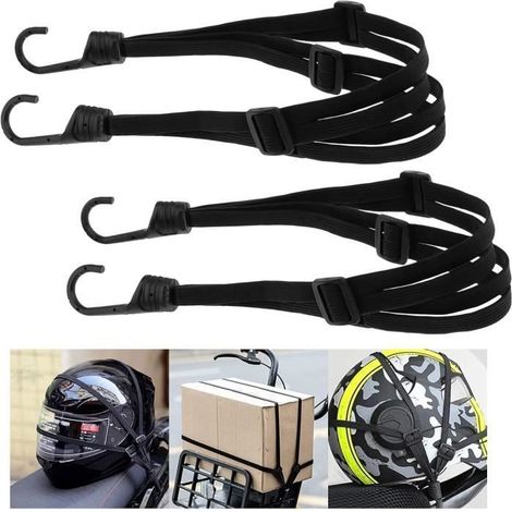Tendeurs Elastique avec Crochets - MIOLOE - 2PCS 60CM - Étendeur Sangle Bagage Réglables pour moto, vélo (1/4)