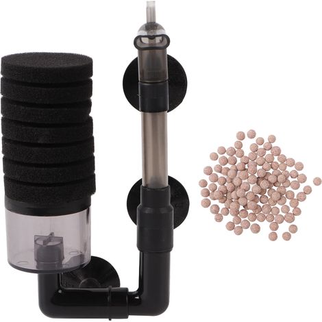 YU-118 Mini-Aquarium-Schwammfilter – Biochemisches Material, hohe Adsorptionskapazität, geräuscharmer Wasserfilter