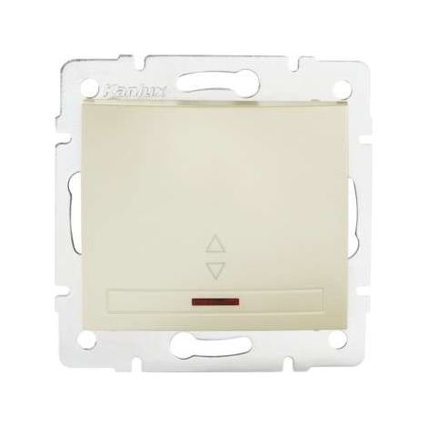 Interrupteur Encastrable Va-et-Vient Simple avec Témoin DOMO Blanc Perlé (1/5)