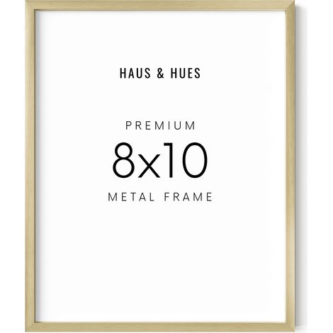Lot de 1 Cadre Photo doré 8 x 10, Cadre Photo Mural, Cadre Photo métallique doré (Cadre en Aluminium doré) (1/5)