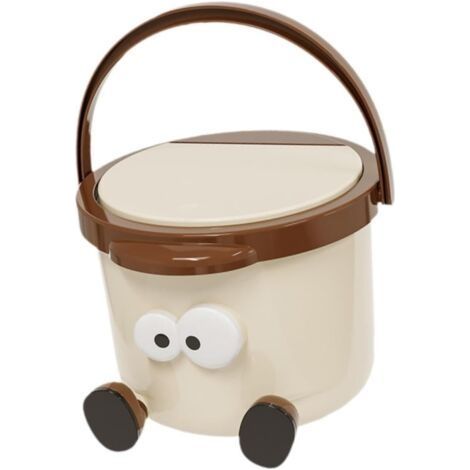 Petite Poubelle élégante avec Couvercle à Pression pour Bureau, vanité, Maison, Cuisine (1/5)