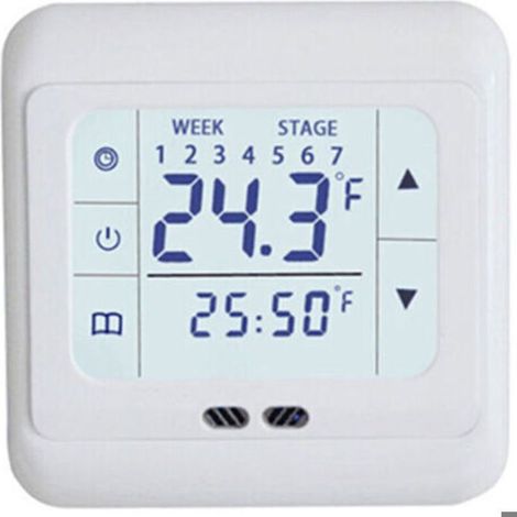 Thermostat numérique blanc à écran tactile, système de chauffage au sol, pour la maison, régulateur de température, AC 220V