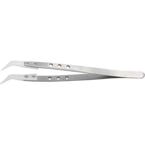 Pince à épiler courbée pour fils de liaison, outil anti-corrosion pour entretien électronique, brucelle inclinée (1/5)