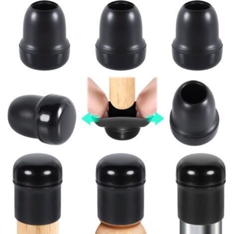 14-20 mm Chair Leg Caps with Teflon Bottom, 24 pcs Round Silicone Chair Leg Protectors Furniture Leg Covers, 1" Teflon Pads for Scratch Resistant and Elasticity (1/5)