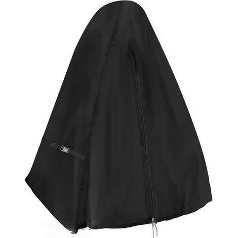 Housse de balancelle électrique imperméable avec fermeture éclair en tissu Oxford noir 81 x 79 x 96 cm (420D) (1/5)