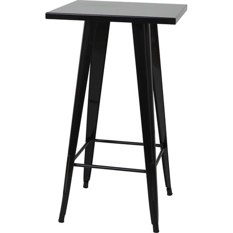 Table haute HWC-A73, métal, design industriel 105x60x60cm - noir (1/6)