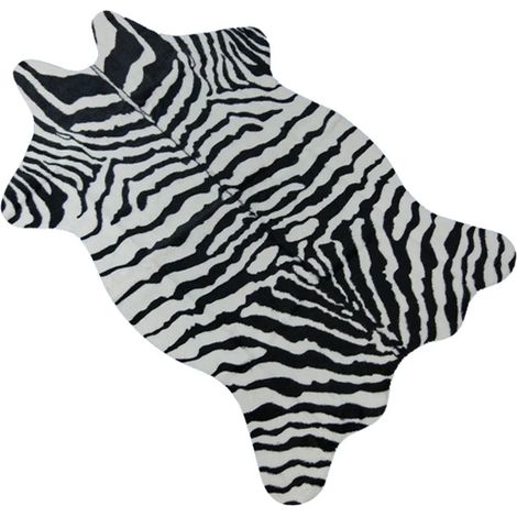 Tappeto in velluto con stampa zebrata/mucca/capra, similpelle, stampa animalier effetto pelle di mucca, forma naturale, tappeto decorativo, 11075 cm