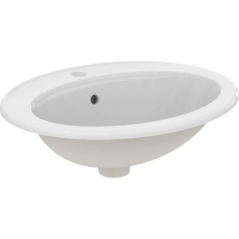 Ideal Standard Eurovit - Handwaschbecken 56x46 cm, mit Überlauf, mit Hahnloch, weiß E874901 (1/4)