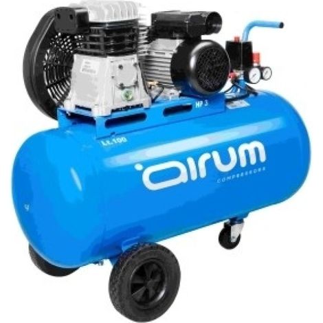 Compresor correas 3 cv 100lt-3330lt/m 9 bar c/aceite airum
