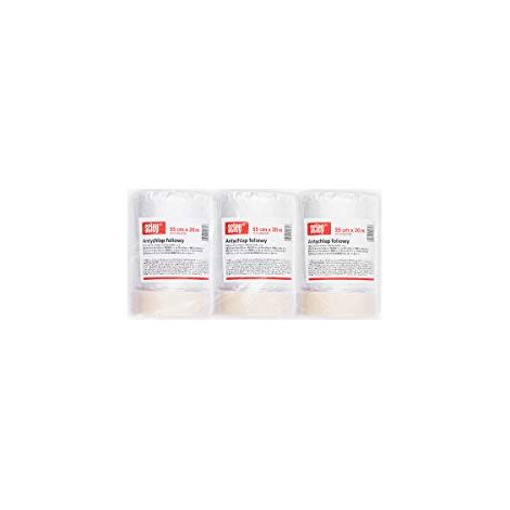 Scley Film de Masquage, film anti-poussiere largeur 55cm, longueur 20m, 3 unite de baches en plastique, transparent, film de peinture pour renovation et demenagement, A0450-660305 (1/5)