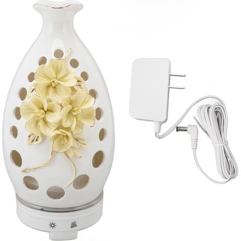 Diffuseur d'huiles essentielles Aroma en céramique, 120ml, contrôle WiFi, minuterie, 7 lumières LED, prise US 100-240V (1/5)