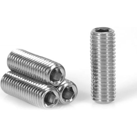 10x Vis sans tête cuvette entièrement filetée métrique DIN 916 ISO 4029 en acier inoxydable A2, M10x10 (1/4)