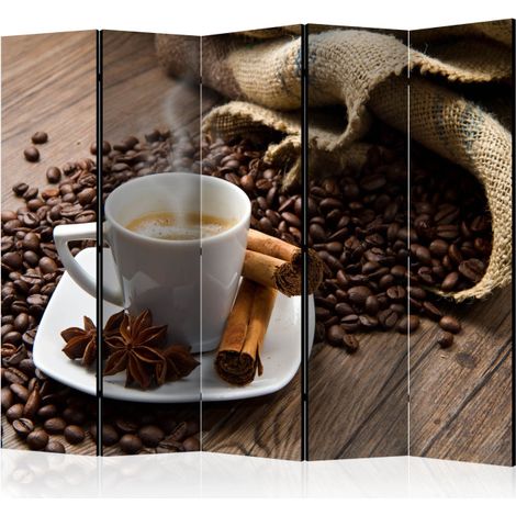 Paravent 5 Volets "Star Anise Coffee" 172x225cm (1/2)