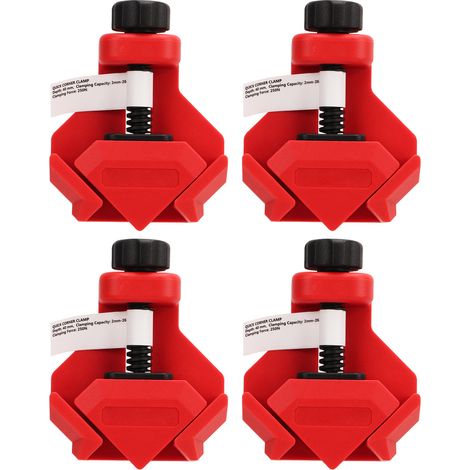 4PCS Right Angle Clamp Spring Load 90 Degree Corner Clip for DIY Woodworking Furniture Maintenance (1/5)