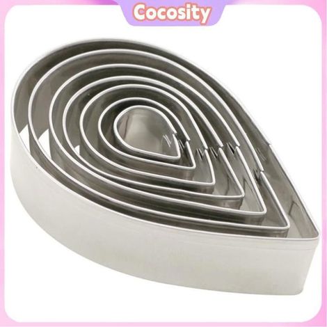 Emporte-pièce décoration gâteaux - COCOSITY - 7 pièces - acier inoxydable alimentaire - moule fleurs goutte - facile démoulage (1/4)