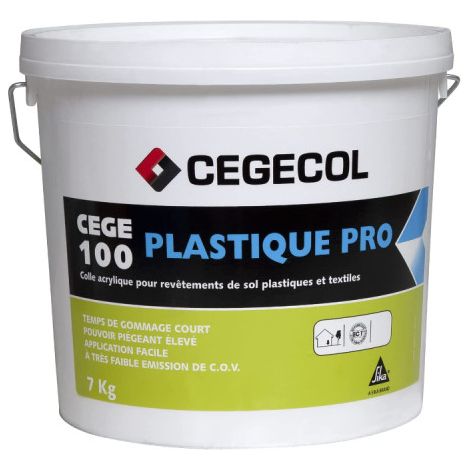 CEGECOL Acrylkleber Bodenbeläge aus Kunststoff und Textilien Cege 100 Plastique pro - Elfenbein - 7kg - 581031