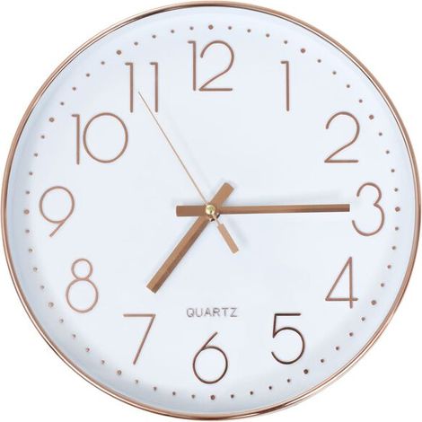 Horloge murale or rose 30 cm (1/5)