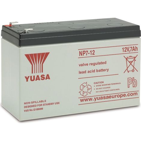 YUASA Blei-Akkumulator NP7-12, 12 V-/7 Ah