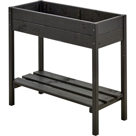 Plus Pflanzkasten auf Beine RAL 9005 Schwarz (1/2)