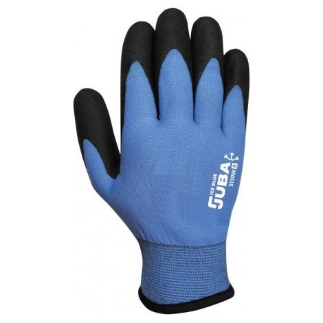 5130W/10 GUANTE NYLON CON INTERIOR DE VULRIZO PALMA RECUBIERTA PVC AZUL/NEGRO APTO USO - JUBA