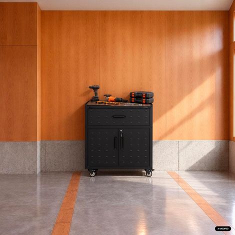sweeek - Meuble bas de rangement pour garage avec 2 portes (1/5)