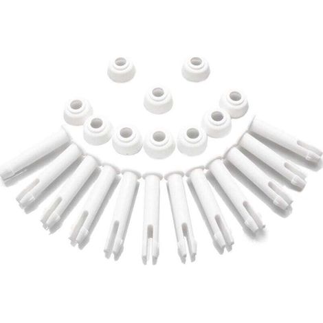 12 Kunststoff-Poolstifte und 12 Dichtungen, für Intex runde Metallpools 13'-24' und Intex rechteckige Metallrahmenpools, Intex 28270-28273 (5,5 cm/2,16 Zoll). (1/4)