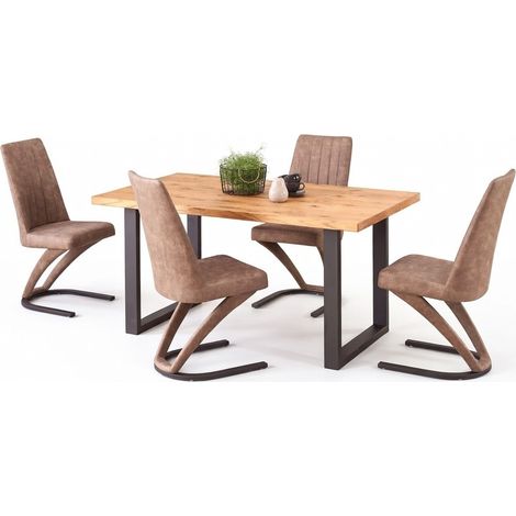 Conjunto de mesas y sillas para comedor Houston 712 , 76x90x160cm, Diámetro: 0, Número de asientos: 4, Estilo: Contemporary
