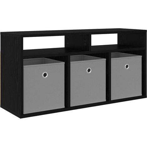 Maison Exclusive - Lowboard con cassetto Rovere Nero 87 x 27,5 x 43 cm