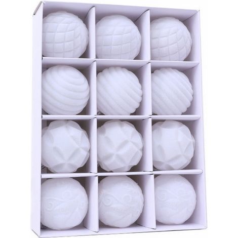 Boules De Décoration De Sapin De Noël - 6 cm - Texture Veloutée - Incassables - Pour Arbre De Noël Mariage Intérieur - 12 Pièces (1/3)