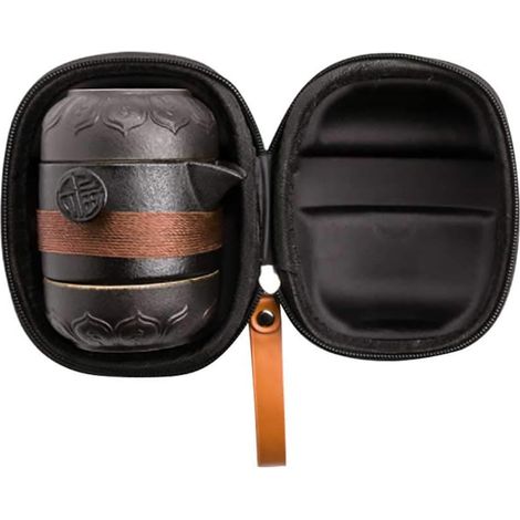 Tragbares Kung-Fu-Teeset für Reisen, Porzellan-Teekanne, Teetassen, bestehend aus einer Kanne und zwei Tassen, als Geschenk oder für den Haushalt (1/5)