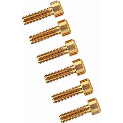 Titan-Vorbauschrauben M5x16mm, 6 Stück, für Mountainbikes, Gold (1/5)