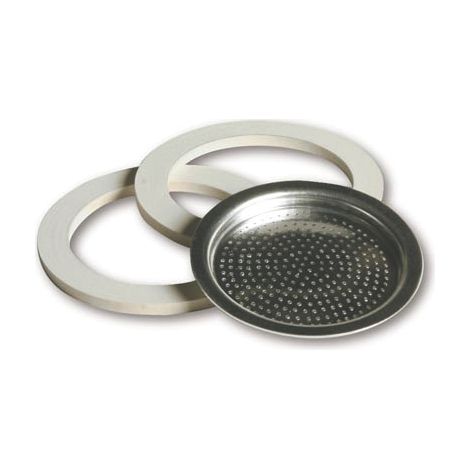 Kit 2 Guarnizioni + 1 Filtro per Caffettiera 2 Tazze