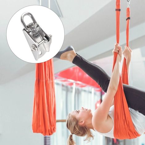 Plaque de suspension fixe en acier inoxydable 304, crochet de fixation pour balançoire, hamac, crochet rotatif pour chaise suspendue avec anneau (1/5)