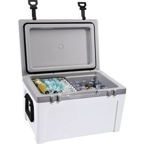 Tragbare Kühlbox 52 qt für 50 Dosen, doppelwandige Isolierung und robuste Griffe für Camping, Strand, Picknick und Reisen (1/5)