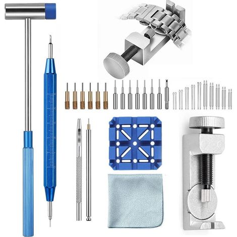 41-teiliger Uhrenstifttreiber, Reparaturset, Werkzeug zum Anpassen, Ersetzen und Perforieren von Uhrenarmbändern (1/4)