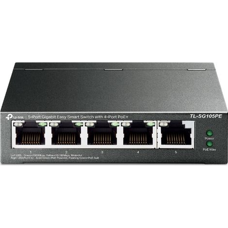 Switch TP-Link TL-SG105PE 5 Puertos/ RJ-45 10/100/1000 PoE