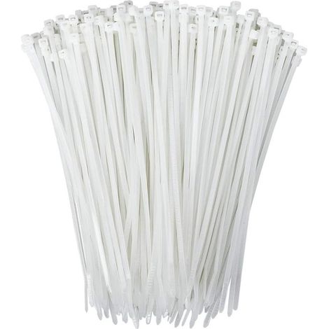 200 paquetes de bridas de nailon ecológicas de 25 cm, resistentes a la tracción y autoblocantes, para el hogar, la oficina, el jardín, el garaje y el taller (tamaño mediano, 200 unidades). (1/4)