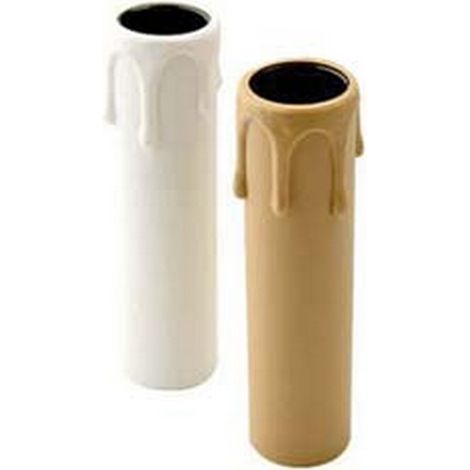 20PZ GUSCIO CANDELA GOCCE E14 PORTALAMPADA INCLUSO mm26x65h. bianco