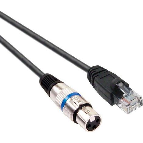Câble RJ45-DMX femelle - 1m