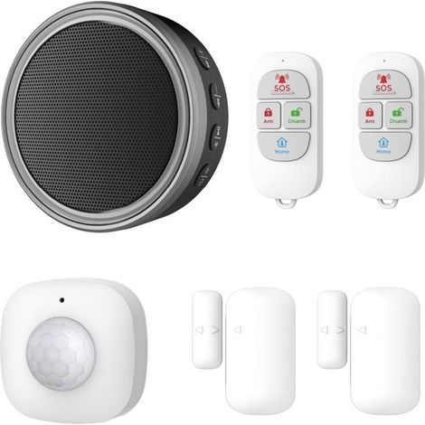 Kit Allarme -KYF - 868Mhz - Sirena WiFi integrata 90dB - 2 Flash luminosi - 2 Telecomandi