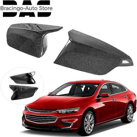 Bracingo Carbonfaser-Seitenspiegelabdeckungen, Dekorkappen, Auto-Außenzubehör, passend für Chevrolet Malibu 2016-2022