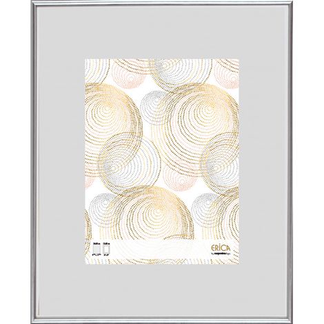 Cadre photo en plastique - Erica - 24 x 30 cm - Argent - Livraison gratuite (1/2)