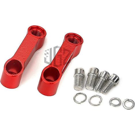 CNC-gefräste Aluminium-Halterung zur Erhöhung des Rückspiegels für Yamaha YZF R1 R3 R15 V3 R25 R125 R6 R15M – Rot