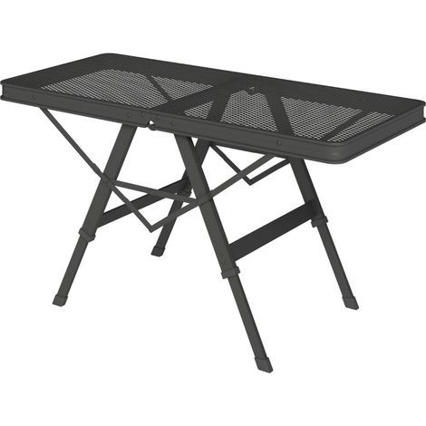 AMXCNOY Table de camping pliante réglable en hauteur avec grille métallique, table de jardin pliante en aluminium, table multifonctionnelle légère, table d'appoint pour jardin, balcon, camping, 90 x 4 (1/5)