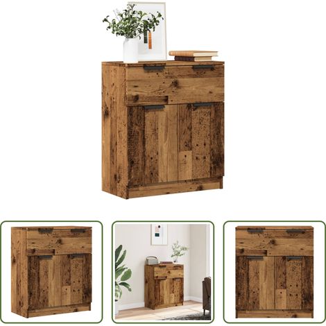 Holzwerkstoff - Sideboard Altholz-Optik 60x30x70 cm Holzwerkstoff (1/5)