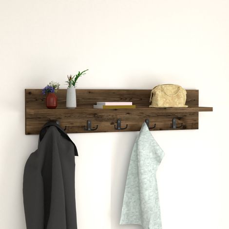 Wandgarderobe Hammarö 80x11x18cm Eichenoptik, antik [en.casa]
