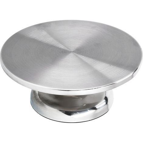 Table tournante à pâtisserie 30cm en aluminium robuste, plateau rotatif pour gâteaux, outil de décoration pâtissière stable et durable (1/5)