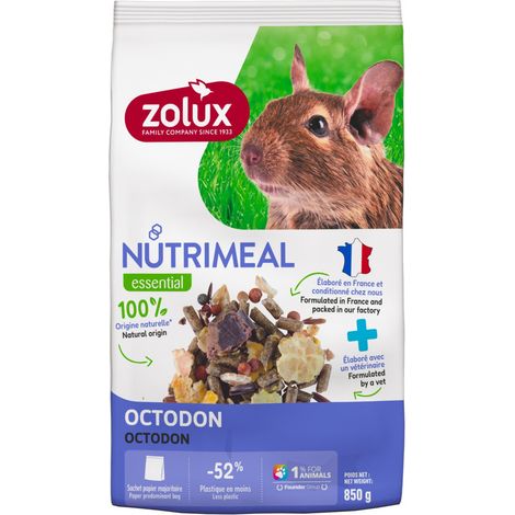 Aliment composé pour Octodon Nutrimeal sachet de 850 g - zolux (1/2)