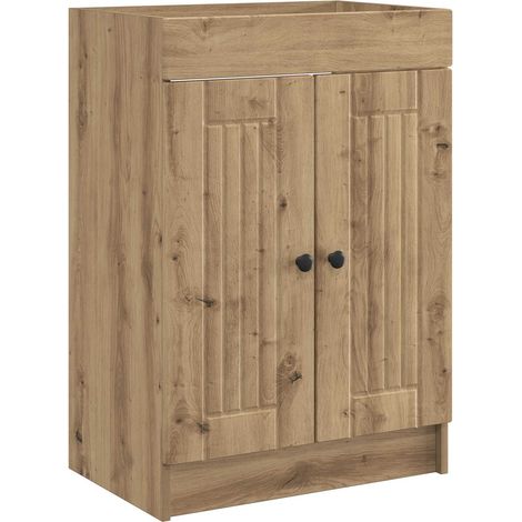 Bathroom under Sink Cabinet Artisan Oak 56 x 37.5 x 81 cm vidaXL (1/5)