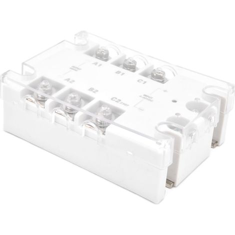 Relais statique, relais triphasé AC amélioré, pour la régulation de température du moteur TSR-150DA-R (sans dissipateur thermique). (1/5)